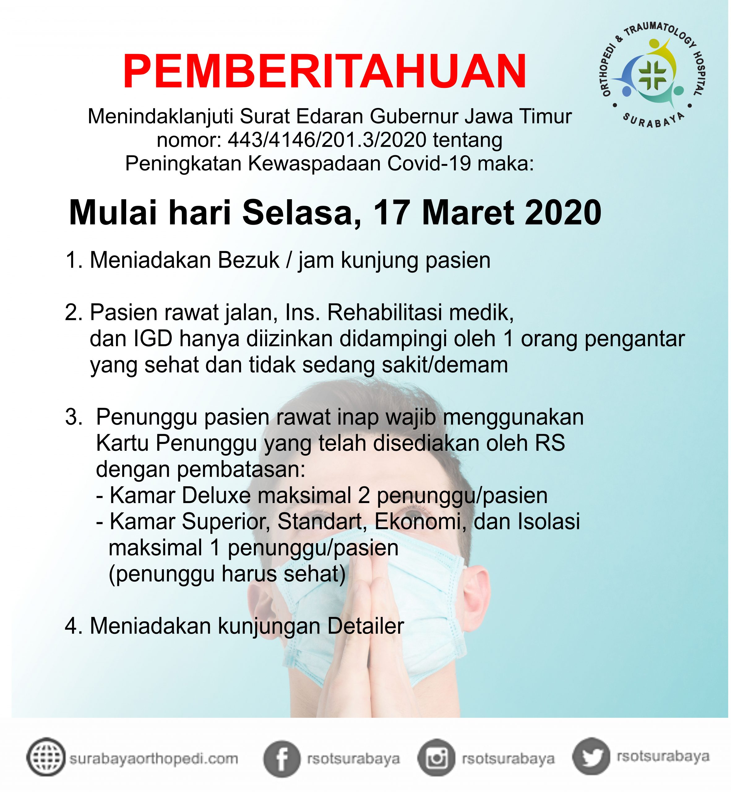 PEMBERITAHUAN PEMBATASAN PENGUNJUNG
